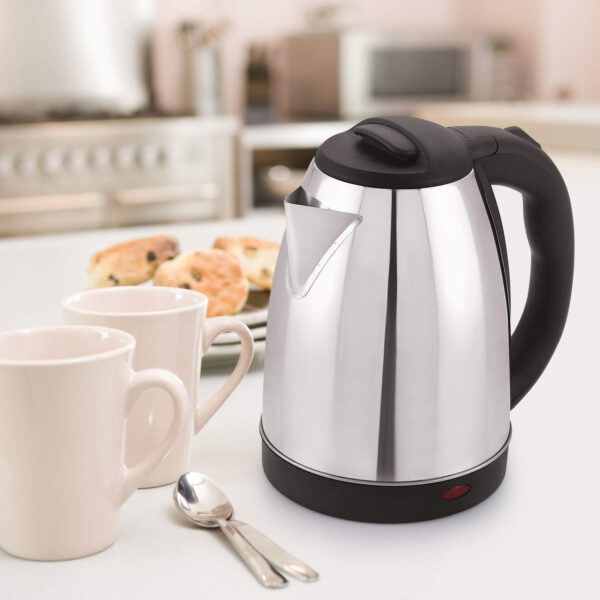 Electric Kettle Automatic Stainless Steel Electric Kettle Heavy Body Extra Large Cattle With Handle Hot Water Pot Portable Boiler Tea Coffee Warmer Heater Cordless Electric Kettle
